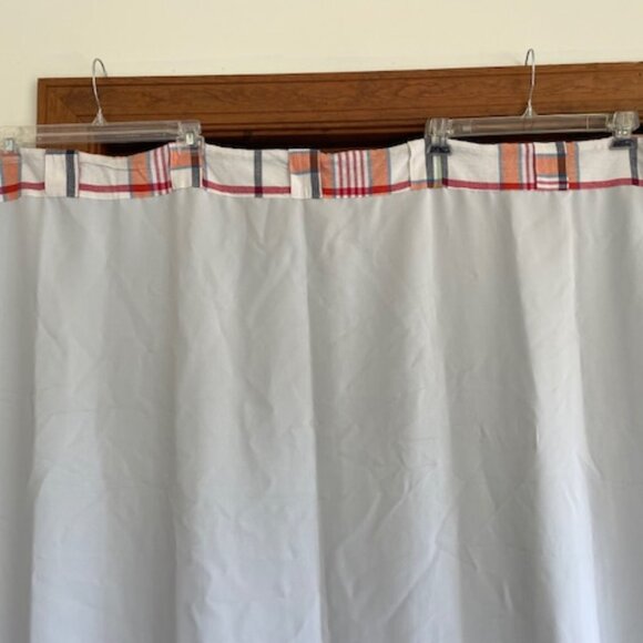 POTTERY BARN KIDS Blue Madras Plaid Patchwork Blackout Curtain Panel (1) - Picture 3 of 16